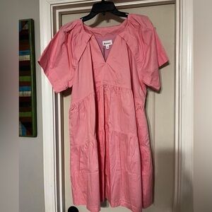 Pink Short Sleeve Dress